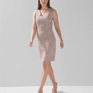 WHBM Tweed Sleeveless Sheath Dress Women’s 12